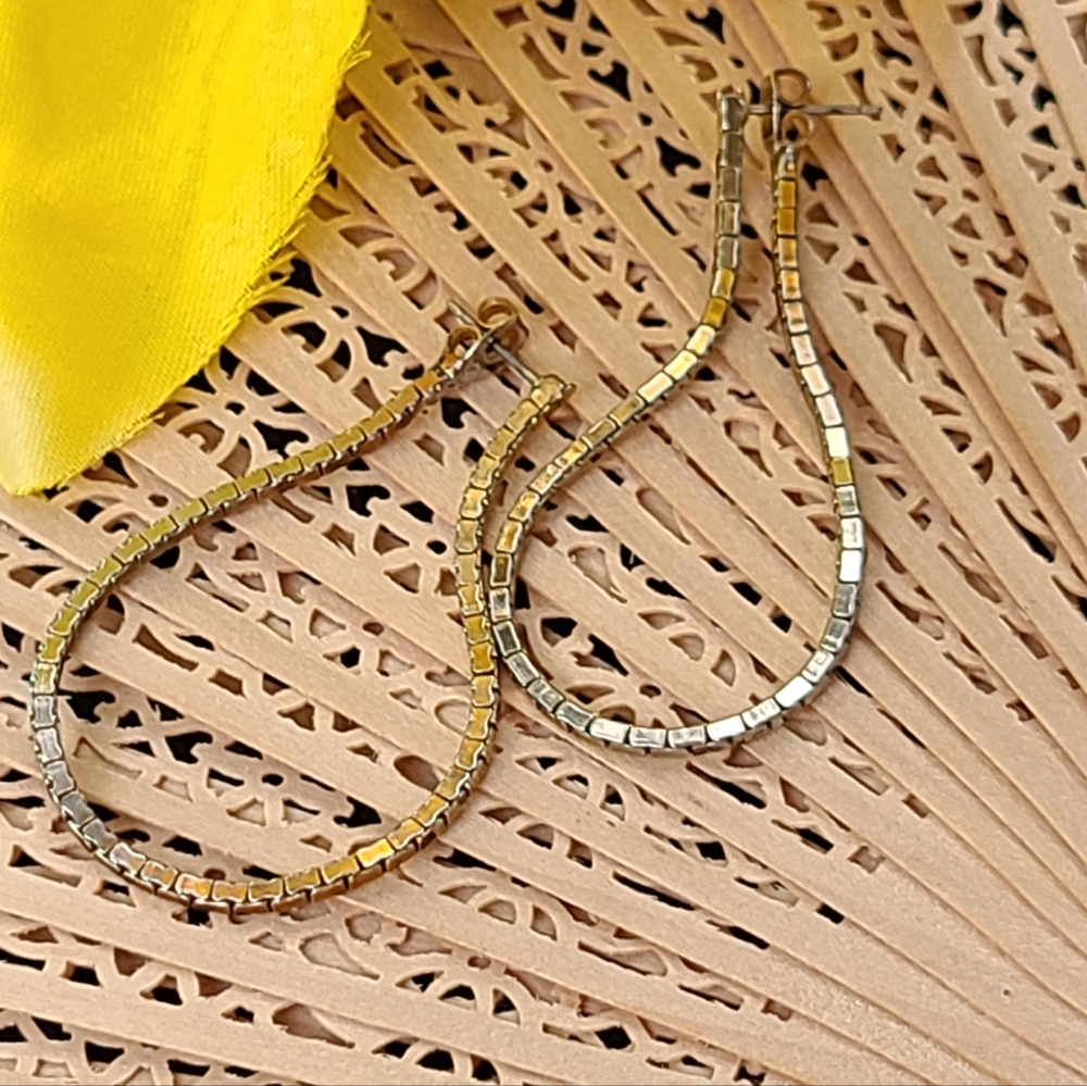 Elegant Gold and Silver Hoop Earrings